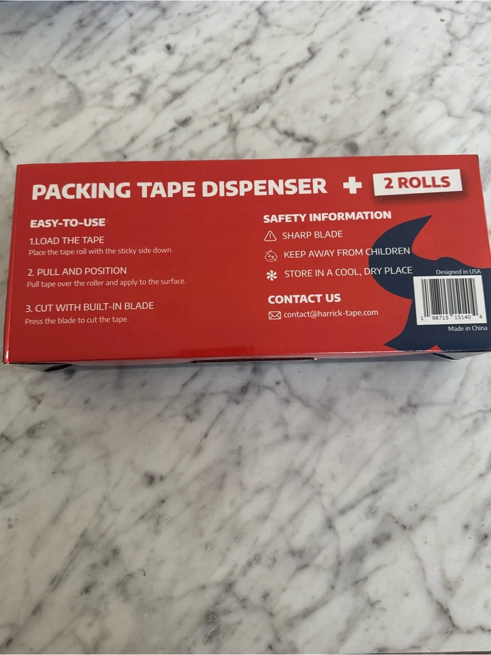 Packing Tape Dispenser with 2 Rolls